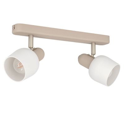 Faretto da soffitto beige in acciaio, Connor