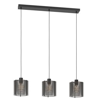 Lampada a sospensione nera in legno, Randy
