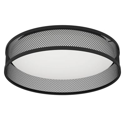 Plafoniera nera in acciaio, Jolene, 20W, 3000K LED
