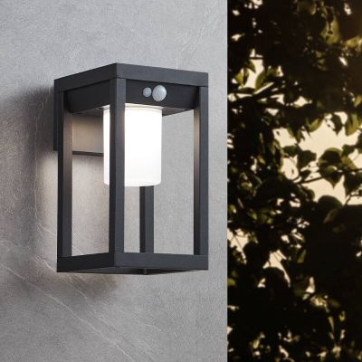 Applique da esterno solare nera in alluminio, Kwame, 3,7W, 4000K LED, IP44