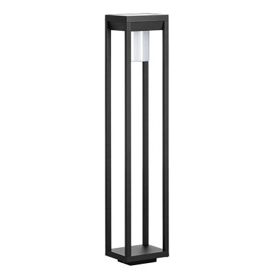 Lampione da giardino solare nero in alluminio, Kwame, 3,7W, 4000K LED, IP44