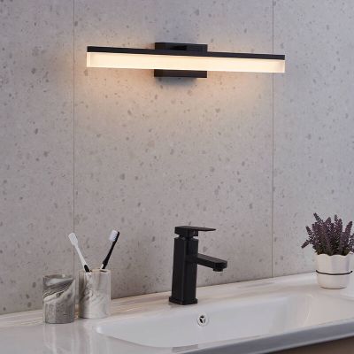 Applique per bagno nera in alluminio, Michelle, 11W, 3000K LED, IP44