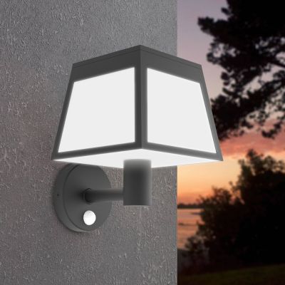Applique da esterno solare nera in plastica, Imelda, 7,5W, 3000K LED, IP65