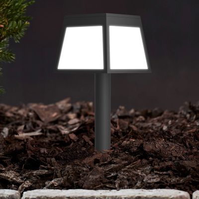 Faretto da giardino solare nero in plastica, Imelda, 7,5W, 3000K LED, IP65