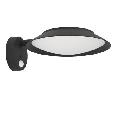 Applique da esterno solare nera in plastica, Iacopo, 7W, 3000K LED, IP65