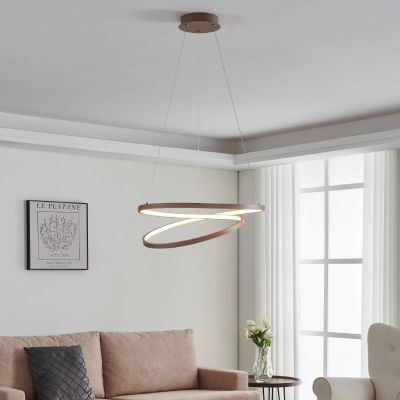 Lampada a sospensione beige in alluminio, Ties, 36W, 3000K LED