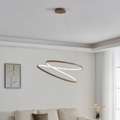 Lampada a sospensione beige in alluminio, Ties, 42W, 3000K LED