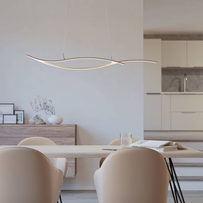 Lampada a sospensione marrone in acciaio, Tevin, 20W, 4000K LED