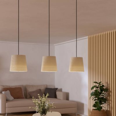 Lampada a sospensione nera in tessuto, Siham