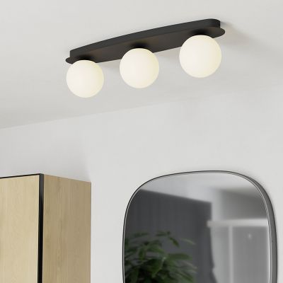 Lampada da soffitto nera in acciaio, Cornee, 4,2W, 2700K LED, IP44