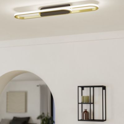 Lampada da soffitto dorata in alluminio, Crijn, 20W, white switch LED
