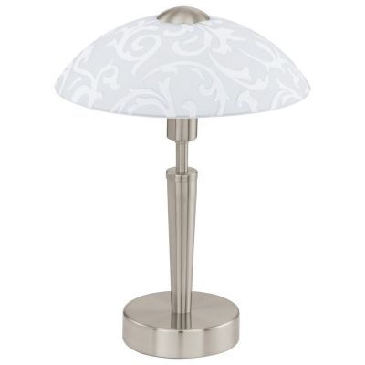 Lampada da tavolo in nichel in acciaio, Adi, controllo touch