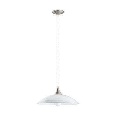 Lampada a sospensione bianca in vetro, Valgano