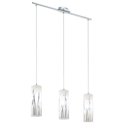 Lampada a sospensione cromata in vetro, Ilyas