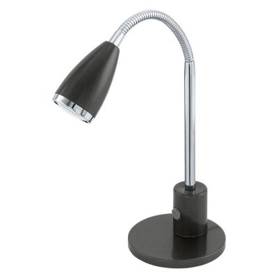 Lampada da tavolo antracite metallo, Said, con interruttore