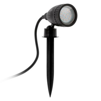 Faretto da giardino nero in plastica, Judy, IP44, con interruttore