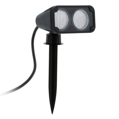 Faretto da giardino nero in plastica, Judy, IP44, con interruttore