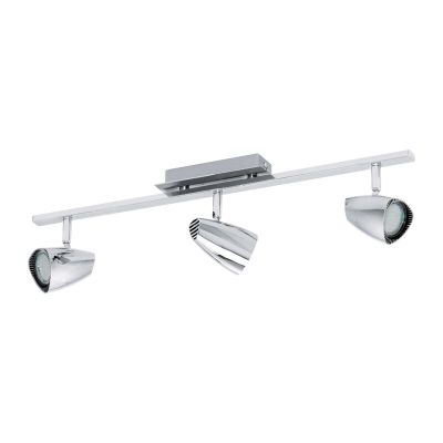 Faretto da soffitto cromato in plastica, Akke