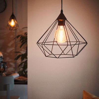 Lampada a sospensione nera metallo, Costel