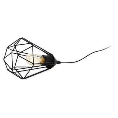 Lampada da tavolo nera metallo, Costel, con interruttore