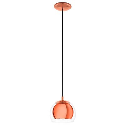 Lampada a sospensione in rame in vetro, Iroma