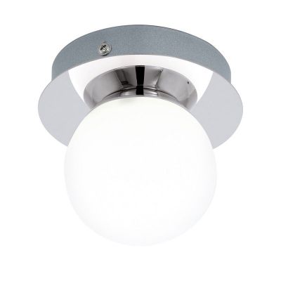 Lampada da soffitto cromata in vetro, Escha, 3W, 3000K LED, IP44
