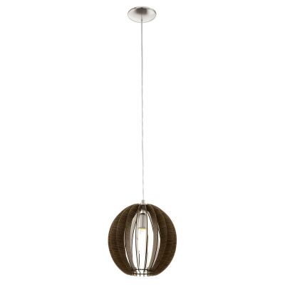 Lampada a sospensione marrone in legno, Bergama