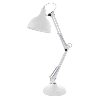 Lampada da scrivania bianca metallo, Josha, con interruttore