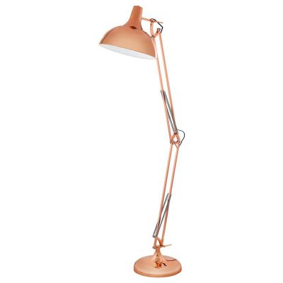 Lampada da terra in rame metallo, Josha, con interruttore