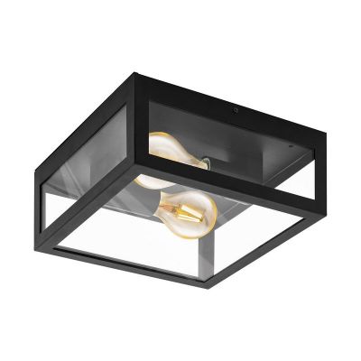 Lampada da esterno nera in acciaio, Alihan, IP44