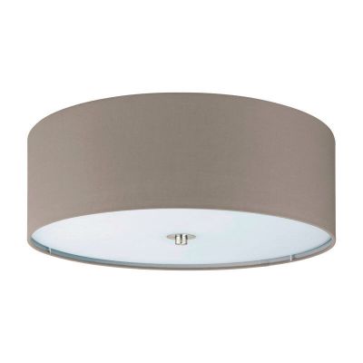 Lampada da soffitto tortora in tessuto, Abano