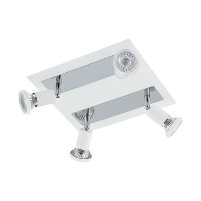 Faretto da soffitto cromato in acciaio, Tisha