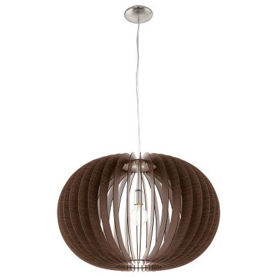 Lampada a sospensione marrone in legno, Kiran