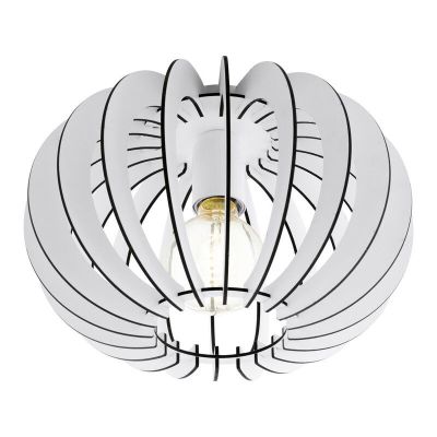 Lampada da soffitto bianca in legno, Kiran