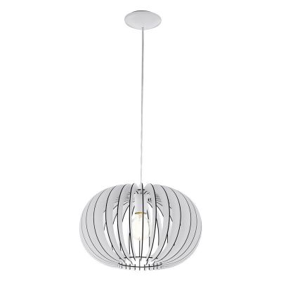 Lampada a sospensione bianca in legno, Kiran