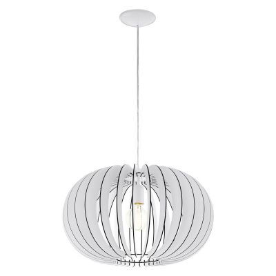 Lampada a sospensione bianca in legno, Kiran