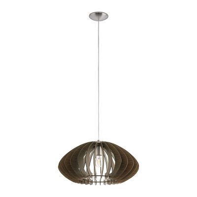 Lampada a sospensione marrone in legno, Bergama