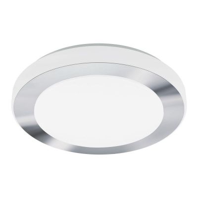 Lampada da soffitto cromata in plastica, Amina, 16W, 3000K LED, IP44