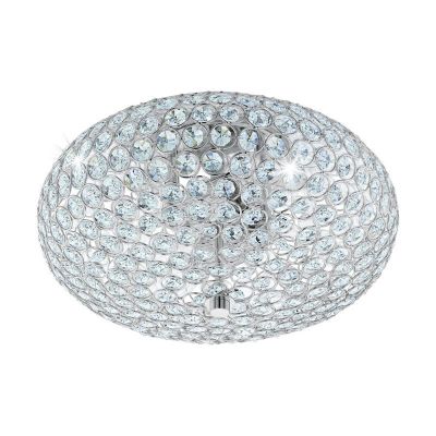Lampada da soffitto cromata in vetro, Annamarie