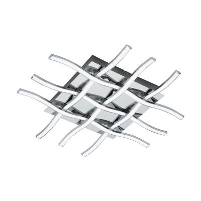 Lampada da soffitto cromata in acciaio, Arantxa, 36W, 3000K LED
