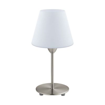 Lampada da tavolo in nichel in vetro, Asiye, con interruttore