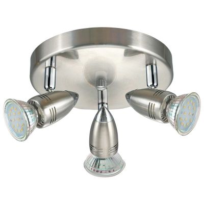 Faretto da soffitto cromato in acciaio, Elwin