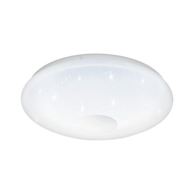 Lampada da soffitto argenta in plastica, Barbera, 20W, bianco regolabile tra caldo e freddo LED