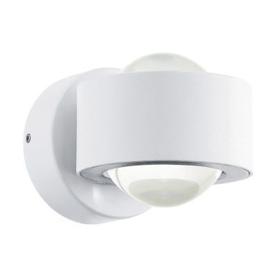 Lampada da parete up down bianca in vetro, Beerd, 3W, 3000K LED
