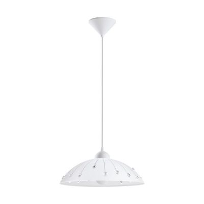 Lampada a sospensione bianca in vetro, Kaj