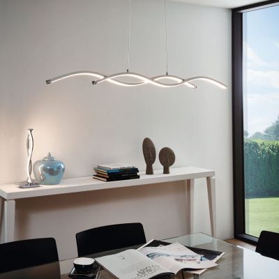 Lampada a sospensione cromata in alluminio, Arantxa, 9W, 3000K LED