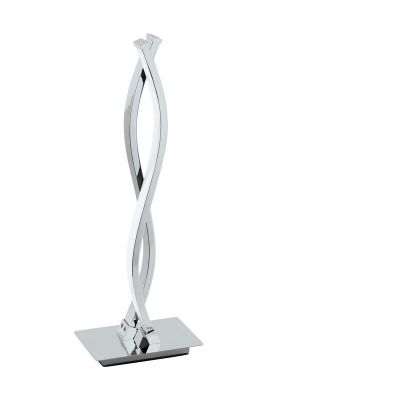 Lampada da tavolo cromata in alluminio, Arantxa, 5W, 3000K LED, con interruttore