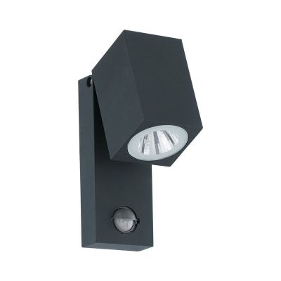 Applique da esterno con sensore di movimento antracite in alluminio, Davey, IP44