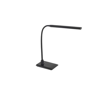Lampada da scrivania nera in plastica, Brennan, 5W, 4000K LED, controllo touch