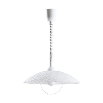 Lampada a sospensione bianca in vetro, Broer